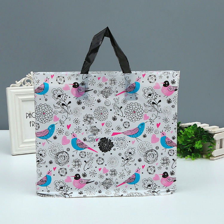Shopping Mall Custom Printed Plastic Bags Tote Bag With Handle 18