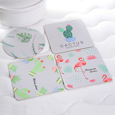 quality  Absorbent Paper Promotional Drink Coasters / Custom Round Coasters For Drinks factory