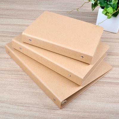 quality  UV Coating A6 A5 Kraft Paper File Folder With Ring Binded factory