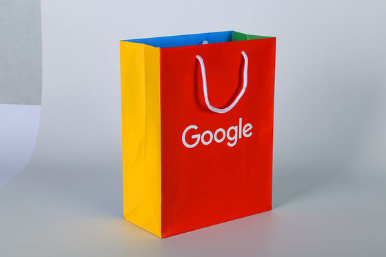 2022 new design Custom Printed Paper Gift Bags With cotton rope
