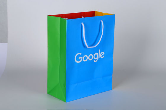 2022 new design Custom Printed Paper Gift Bags With cotton rope