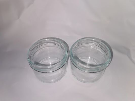 High Transparent food grade Caviar glass Jar standard 8OZ 240ml With Metal Lid
