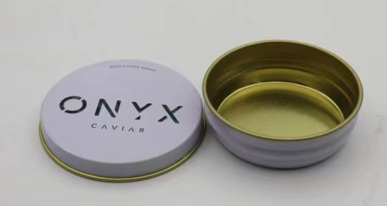 0.28mm Food Grade Tinplate Caviar Packaging Vacuum Empty Can 30g and 50g with flat lid