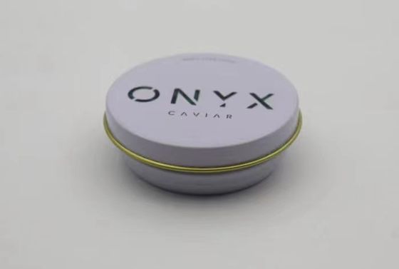 0.28mm Food Grade Tinplate Caviar Packaging Vacuum Empty Can 30g and 50g with flat lid