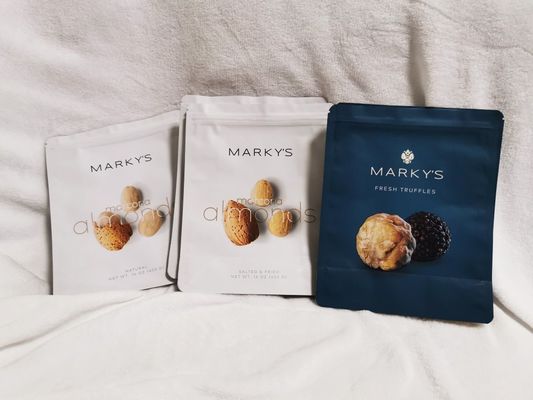 Spot UV Printed Plastic Stand Up Pouch Bags for Truffle and Mushroom Packaging
