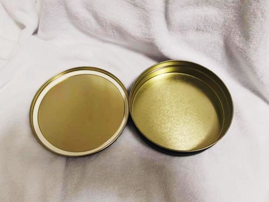 Vacuum Empty Caviar Tin Can Food Grade Packaging 500ml with matte black inside gold
