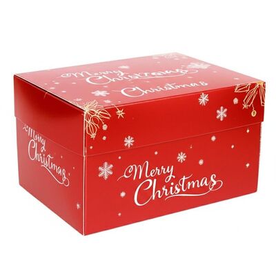 Christmas Cake Box Cardboard Gift Packaging Box Featuring Surface Hand Offset or Customized Surface Ideal for Bakery Items and Gift Presentation