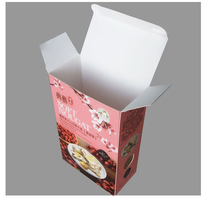 Colored Coated Paper Packaging Box Fold - And - Tuck Construction Style