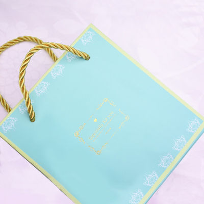 Elegant Decorative Paper Bags , UV Coating Paper Grocery Bags With Handles