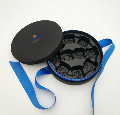 Food Grade Rigid Paper Gift Box , Round Cardboard Boxes With Lids Custom Logo