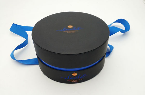 Food Grade Rigid Paper Gift Box , Round Cardboard Boxes With Lids Custom Logo