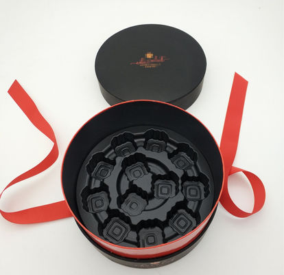 Food Grade Rigid Paper Gift Box , Round Cardboard Boxes With Lids Custom Logo