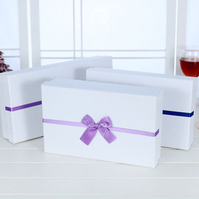 handmade Rectangle Rigid Gift Boxes , Custom Paper Rigid Board Packaging Box