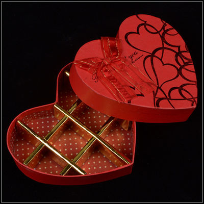 Luxury Hard Fancy Gift Boxes Heart Shaped For Valentines Chocolate And Sweet