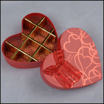 Luxury Hard Fancy Gift Boxes Heart Shaped For Valentines Chocolate And Sweet