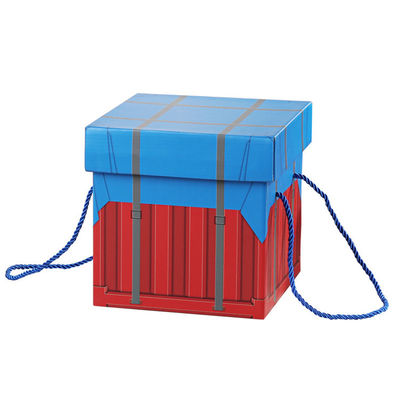 Decorative Cardboard Carton Packaging Boxes With Cotton Rope / PP Rope Handle