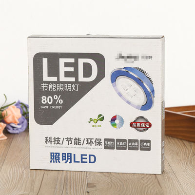 Corrugated Paper Led Lamp Packaging Box , Foldable Bulb Packaging Box