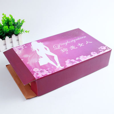 Custom Printed Carton Packaging Boxes , Underwear Packaging Box For Women'S Bra