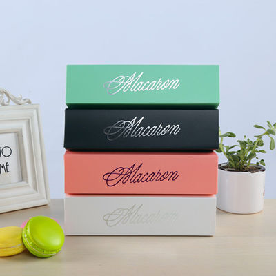 Flexo Printing Food Packaging Box Open Top Eco - Friendly For Macaron