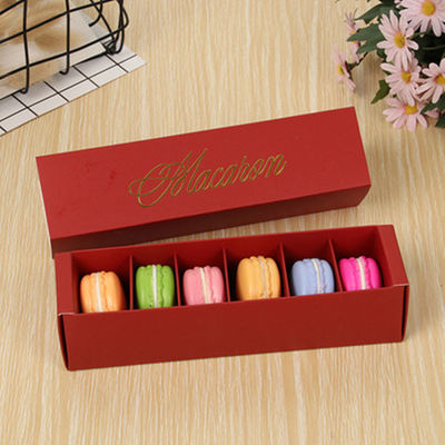 Flexo Printing Food Packaging Box Open Top Eco - Friendly For Macaron