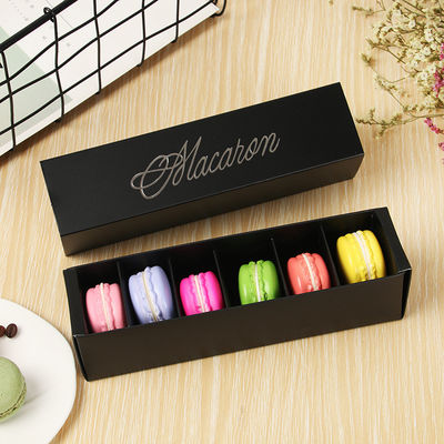 Flexo Printing Food Packaging Box Open Top Eco - Friendly For Macaron
