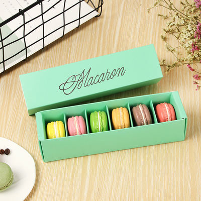 Flexo Printing Food Packaging Box Open Top Eco - Friendly For Macaron