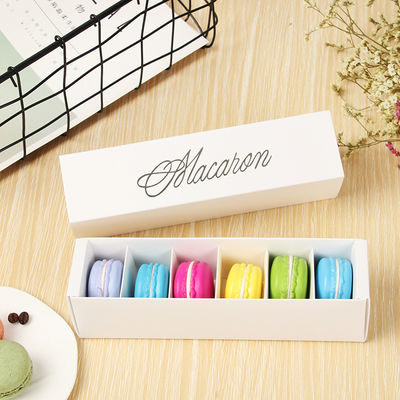 Flexo Printing Food Packaging Box Open Top Eco - Friendly For Macaron