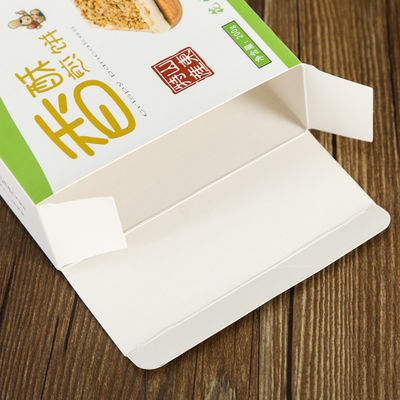 Collapsible Tuned Edge Food Packaging Box Rectangle For Cookie Cake Packing