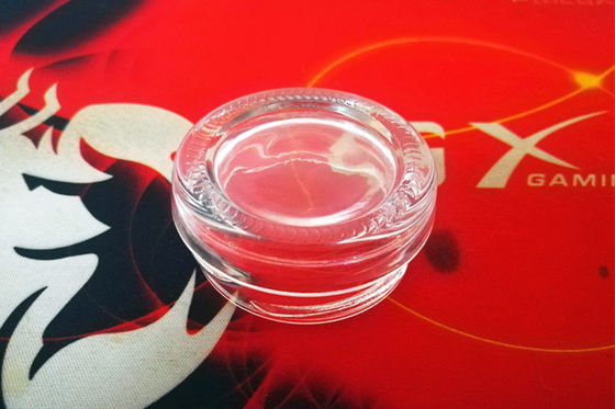 Wholesale high transparent 0.5oz 15-20gram glass caviar jar with metal lid in different color