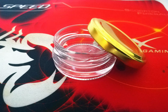 Wholesale high transparent 0.5oz 15-20gram glass caviar jar with metal lid in different color