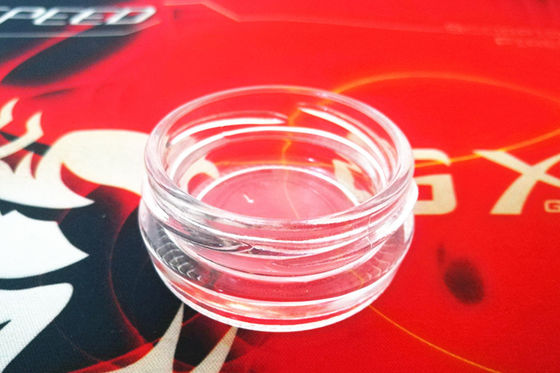 Wholesale high transparent 0.5oz 15-20gram glass caviar jar with metal lid in different color