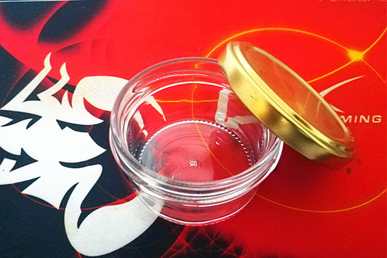 High Transparent Glass Caviar Jar With Metal Lid