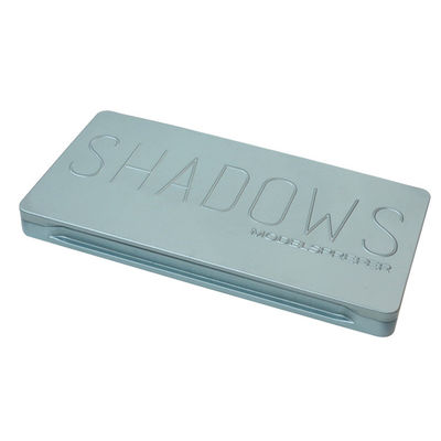 Rectangular Hinged Tin Containers , Cosmetic Tin Box For Eyeshadow Palette