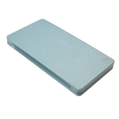 Rectangular Hinged Tin Containers , Cosmetic Tin Box For Eyeshadow Palette