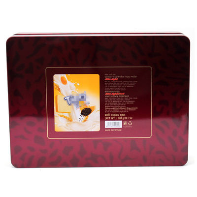 Large Rectangular Metal Tins 4c Printing For Cookie And Chocolate Packaging