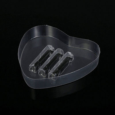 Cosmetic Lipstick Custom Metal Tin Box Heart Shape With PVC Inner Tray