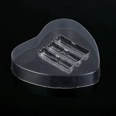 Cosmetic Lipstick Custom Metal Tin Box Heart Shape With PVC Inner Tray