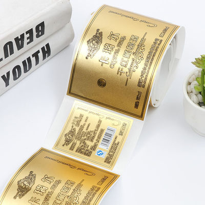 Matt Gold Logo Label Stickers , Multi Shape Print Your Own Wine Bottle Labels