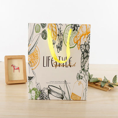 Stylish Retail Paper Shopping Bags Unique Printed For Gift Packing