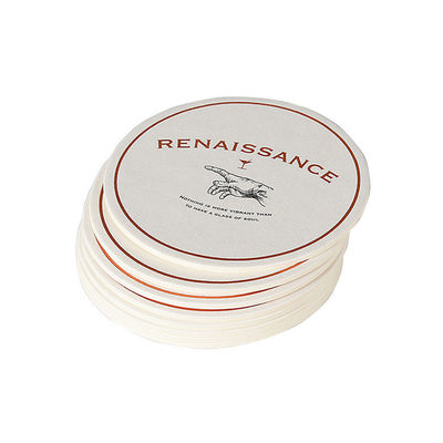 Eco Friendly Paper Promotional Drink Coasters Custom Shaped High Temperature Resistant