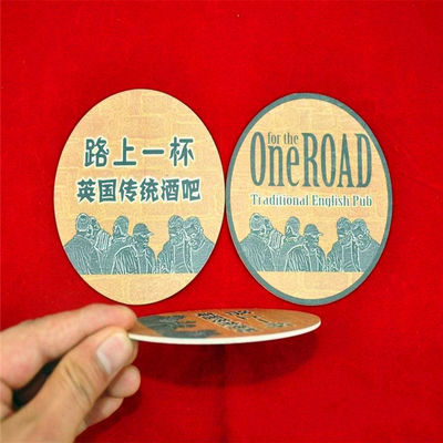 Disposable Promotional Drink Coasters , Personalized Paper Drink Coasters
