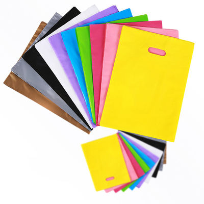 50 Micron Ldpe Die Cut Handle Bags With Logo Printed For Promotional