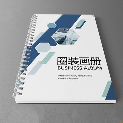 Varnish Coating Ring Bound Book Printing Custom Color For Promotional
