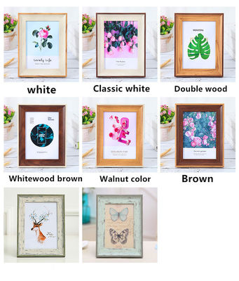 American Style Custom Photo Frame , 7 Color Wooden Wedding Picture Frames