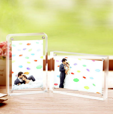High Clear Magnetic Custom Photo Frame Acrylic Material With Double Sided