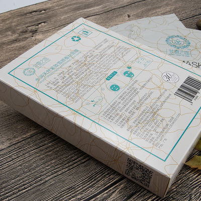 Silk Mask Packing Cardboard Packaging Boxes With CMYK Color Dimensional Stable