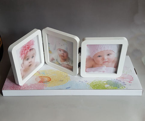 Personalised Wooden Photo Frames , Luxury Triple Picture Frame Logo Printed