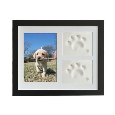 Wooden Custom Photo Frame 28x23CM For Dog Or Cat Pet Paw Picture Display