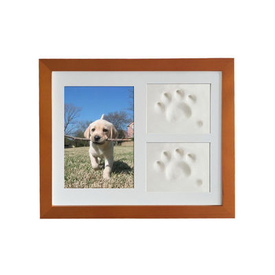 Wooden Custom Photo Frame 28x23CM For Dog Or Cat Pet Paw Picture Display