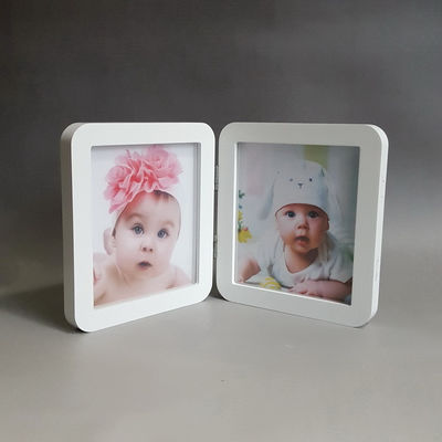 Wood Material Custom Photo Frame 12 Month Baby Handprint And Footprint Kit